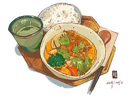 美食插画