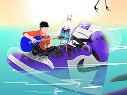 AJ吉他和畫(huà)