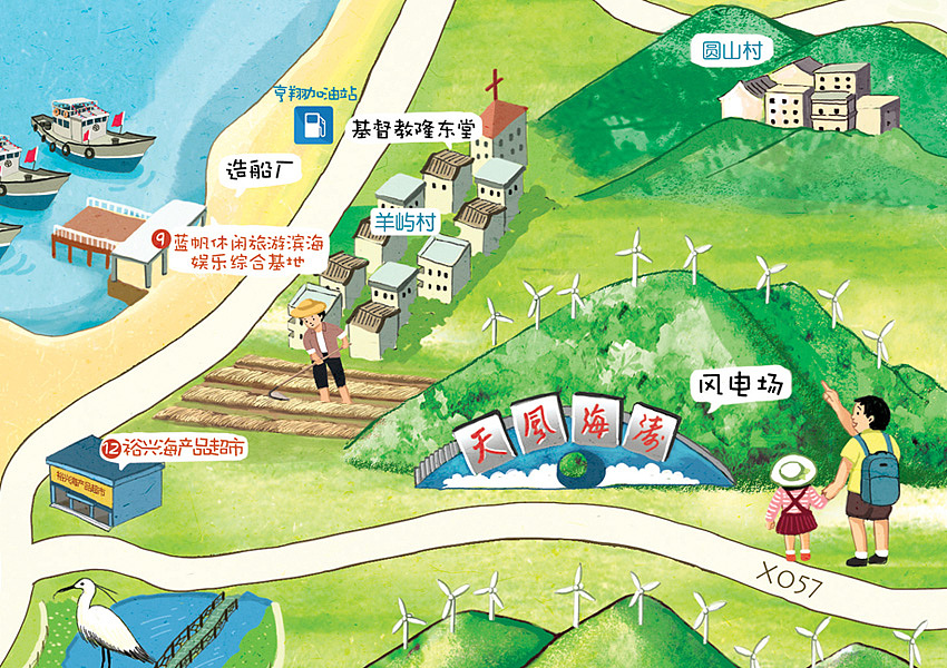 南澳手绘地图（图ZNTAwMDk5MTY=） - 商业插画 - 站酷设计师跳叫板原创素材 - 站酷ZCOOL