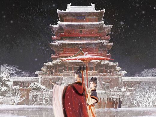 雪中滕王阁