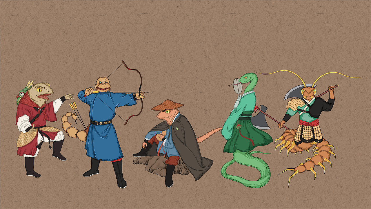 【原创】艺趣端午——五毒形象