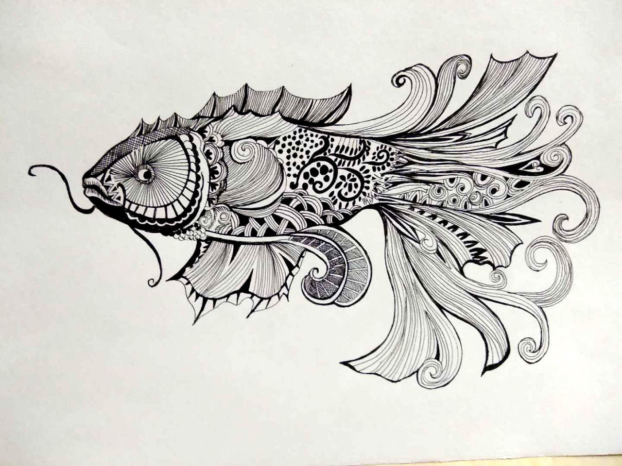 手绘飘逸之美-鱼