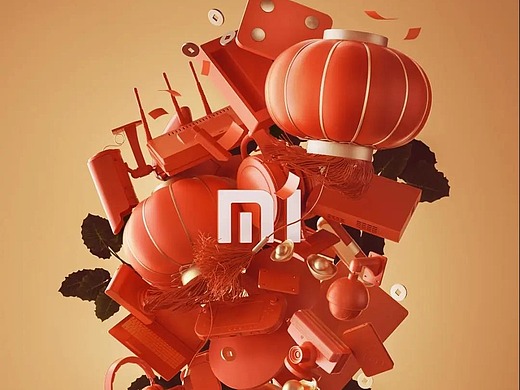 c4d小米电商海报渲染