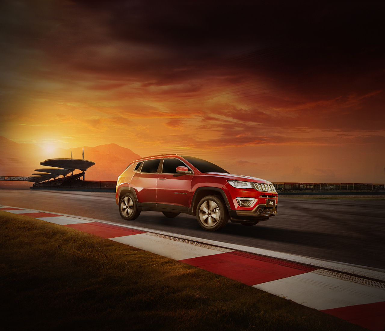 jeep车宣传海报合成