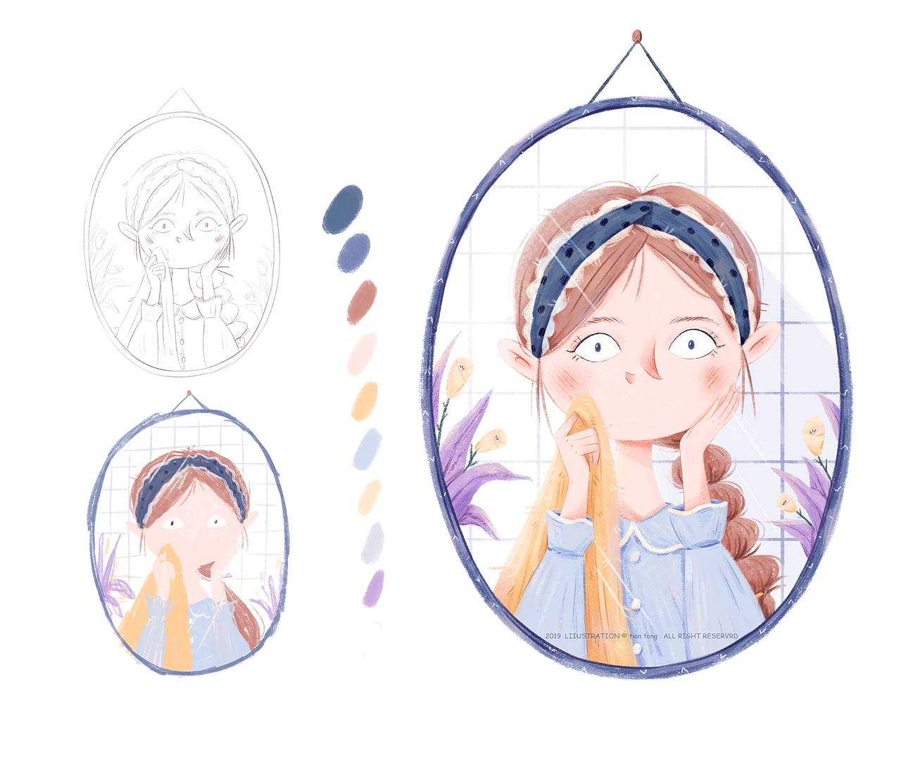 一个女孩的上色教程