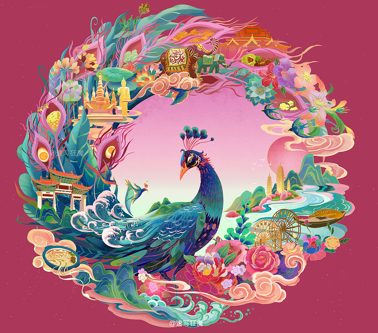 滇南印象-咚咚食品包装插画|插画|商业插画|鸣川 - 原创作品 - 站酷