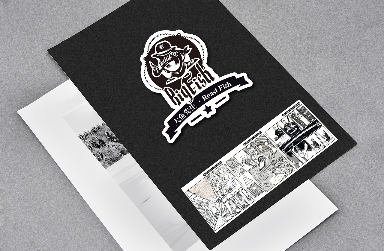 大鱼先生BIGFISH标志设计