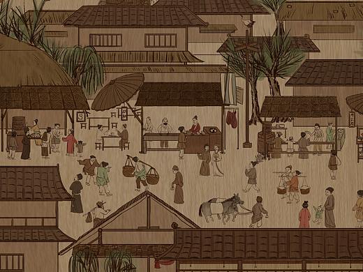 仿宋代街道市井