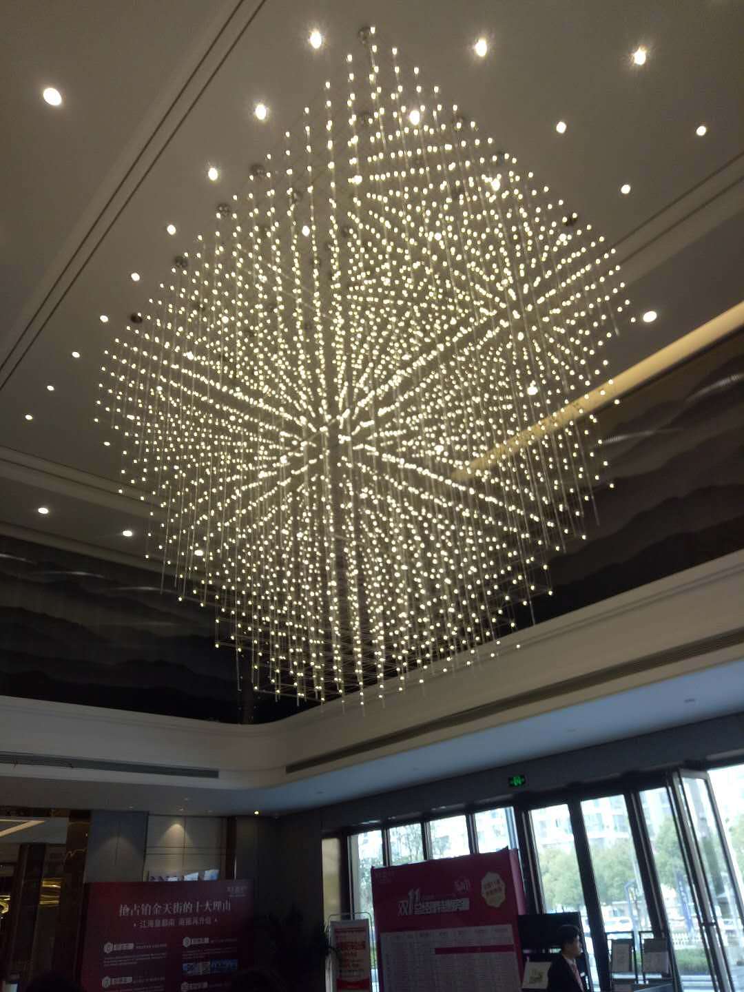 售楼部沙盘吊灯 铭星灯饰厂家 销售中心光立方吊灯