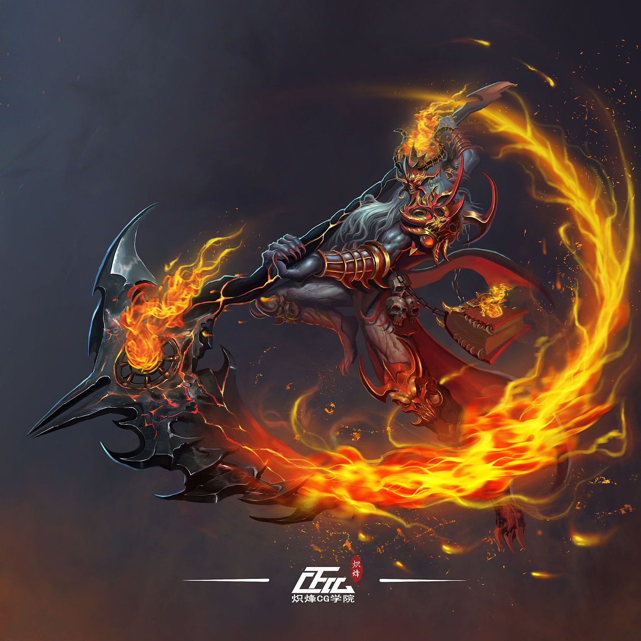战斗火焰法师——长沙炽烽cg讲师作品