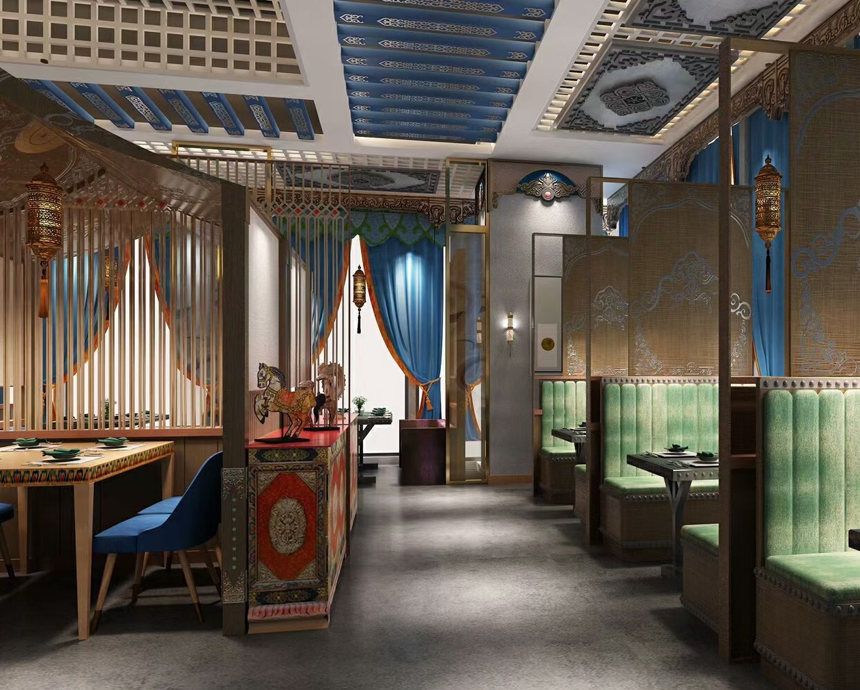 蒙古族餐厅设计