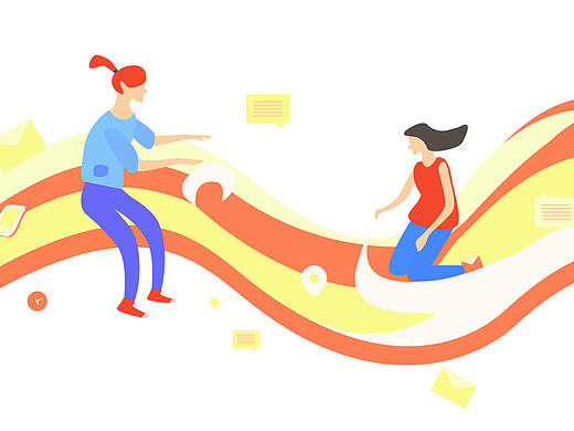 引导页插画（个人主页-ZMjkwOTg1MDA=） - APP界面 - 站酷设计师jelly306原创素材 - 站酷ZCOOL