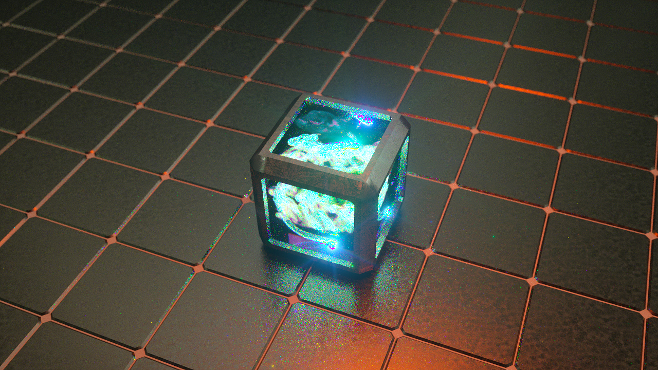 c4d特效能量方块动画