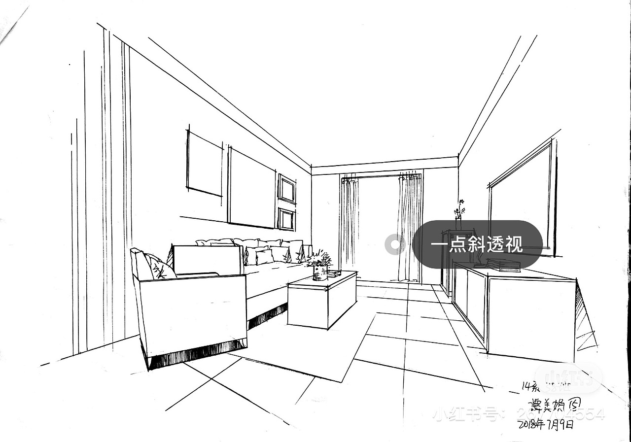 室内手绘(考研快题素材资料)|空间|家装设计|谭胖胖吖_原创作品-站酷