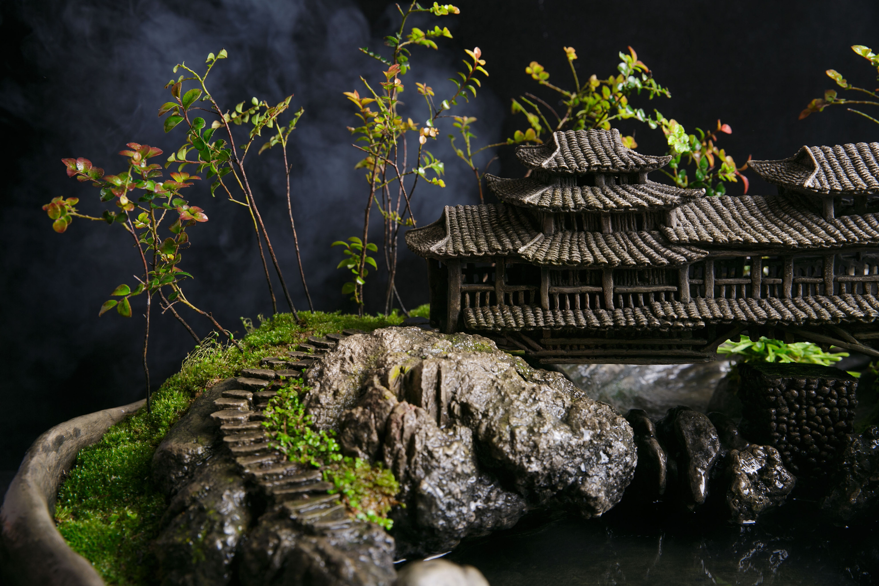 微观盆景【古风】尺寸:650x520x290mm