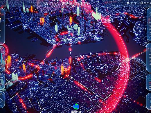 大数据可视化智慧城市管理平台、虚幻引擎制作