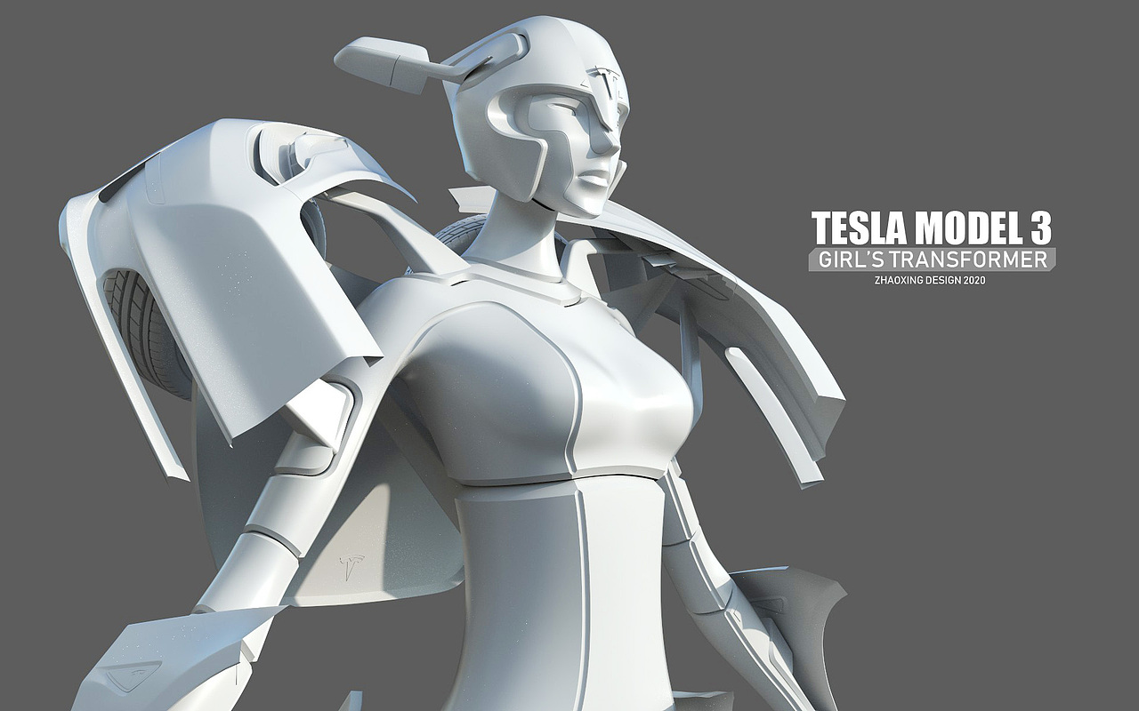 特斯拉model3的同人变化实验（图ZMjAwNTA1MTE2） - 交通工具 - 站酷设计师老模王原创素材 - 站酷ZCOOL