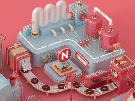 甜品制造厂-C4D建模