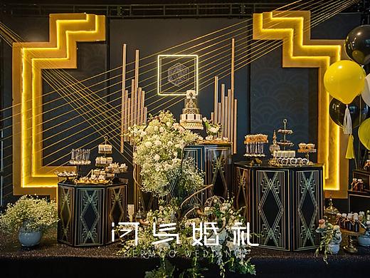 河马婚礼｜现代简洁婚礼（黑色＋金色）
