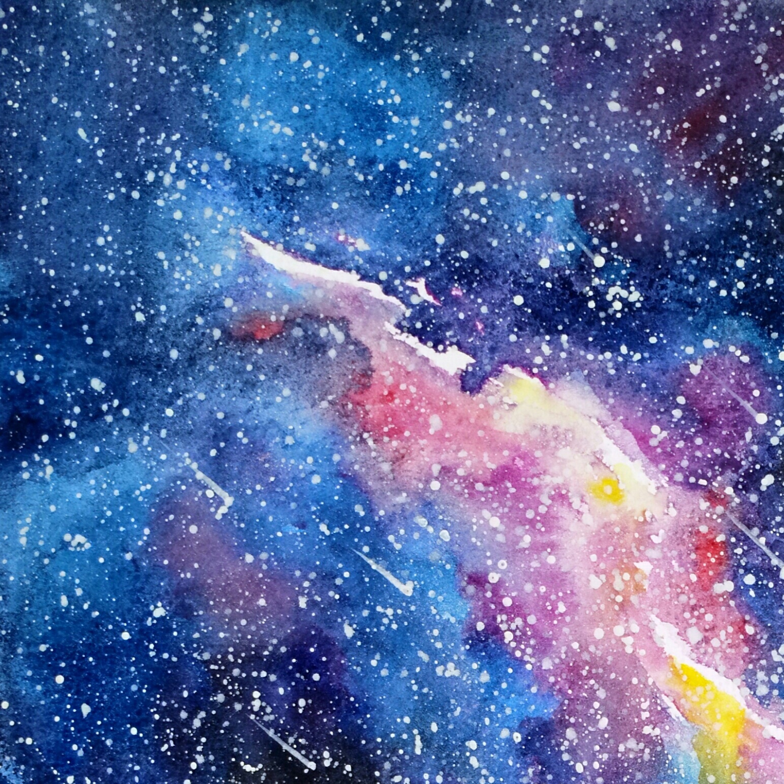 《星空》原创纸本水彩