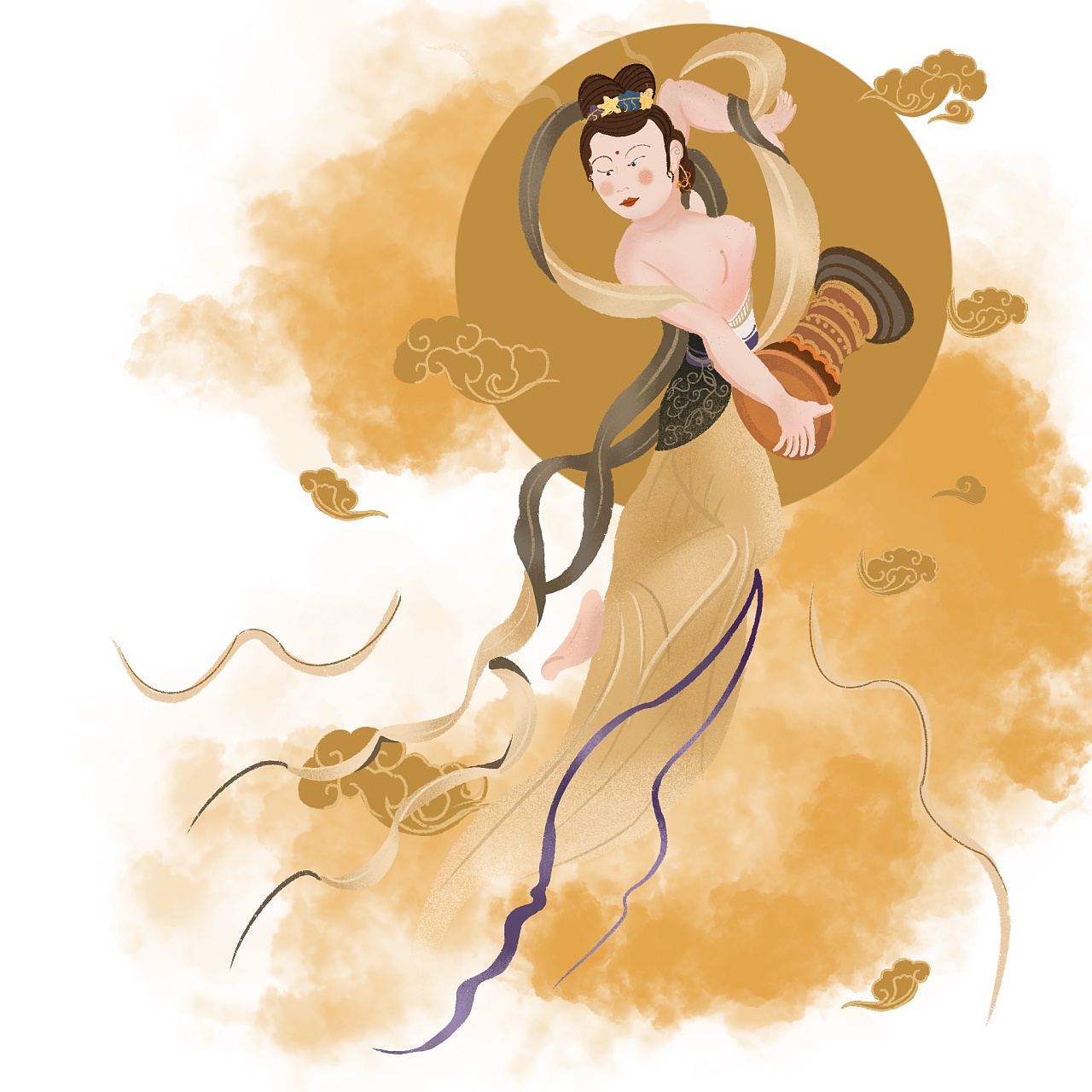 敦煌元素小插画