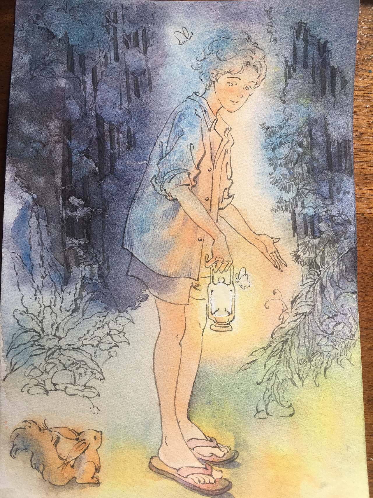 森林里的小确幸和一张月亮湖（图ZMjc2MDc1NjI4） - 艺术插画 - 站酷设计师emmiliu原创素材 - 站酷ZCOOL