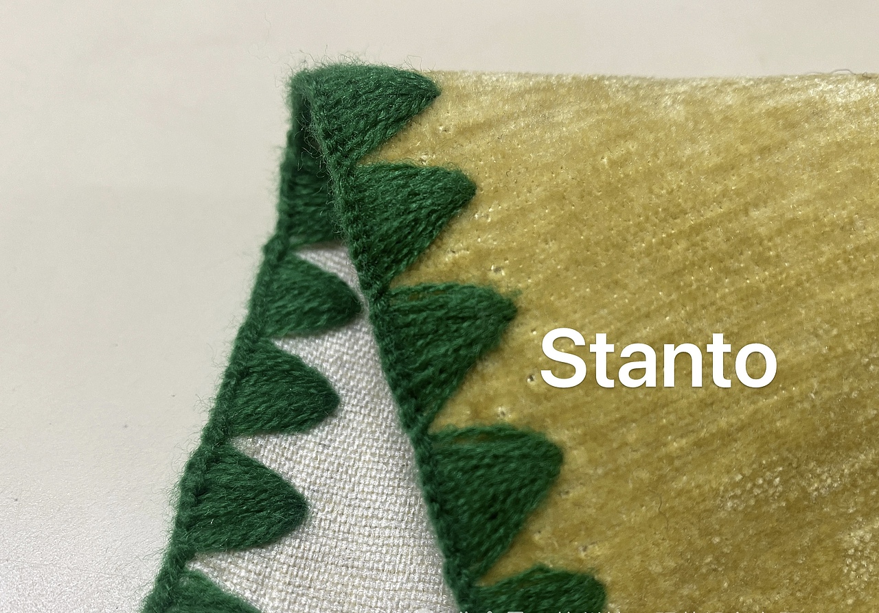 不同型号的贝形机布样缝制效果