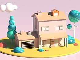 C4D房子建模练习