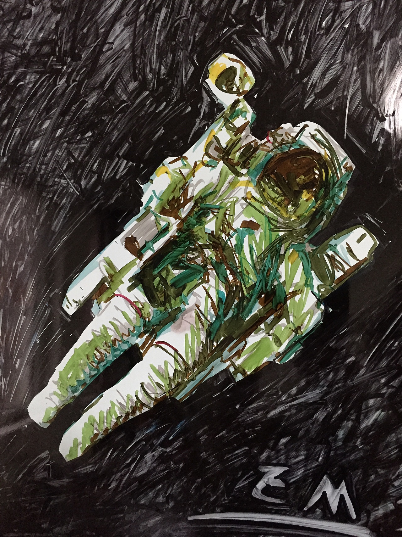 宇航员×3（图ZNDg5MzI0MTI=） - 新锐潮流插画 - 站酷设计师Evemen原创素材 - 站酷ZCOOL