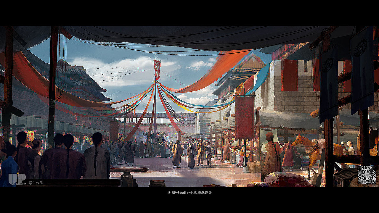 upstudio影视概念设计班古装戏学生气氛图作品