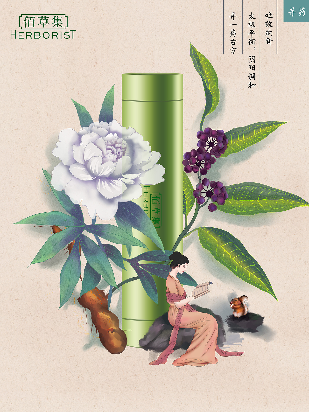 毕业设计佰草集系列海报