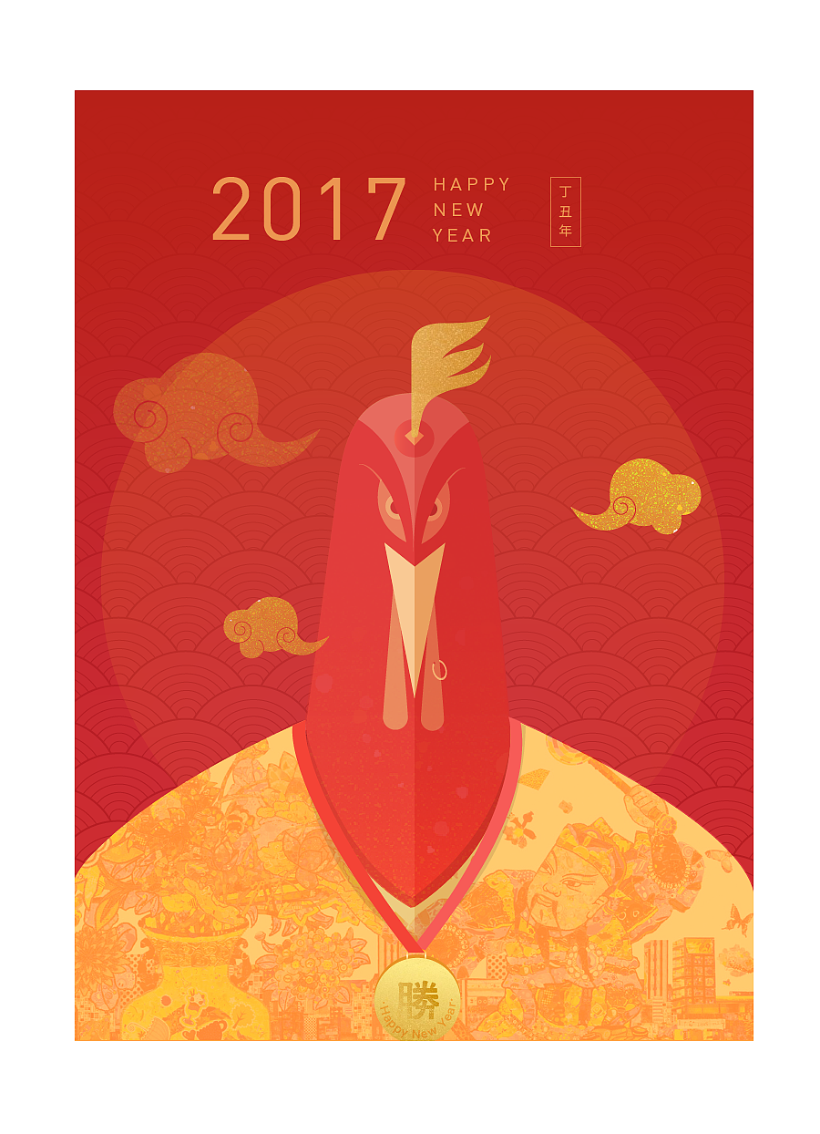The Year Of The Rooster.（图ZNjk1MjY4NDQ=） - 海报 - 站酷设计师towhom原创素材 - 站酷ZCOOL