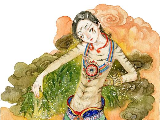 《搜神記》檔案——?人虎（個(gè)人主頁-ZMjk3NDU1ODQ=） - 創(chuàng)作習(xí)作 - 站酷設(shè)計(jì)師法海過海原創(chuàng)素材 - 站酷ZCOOL
