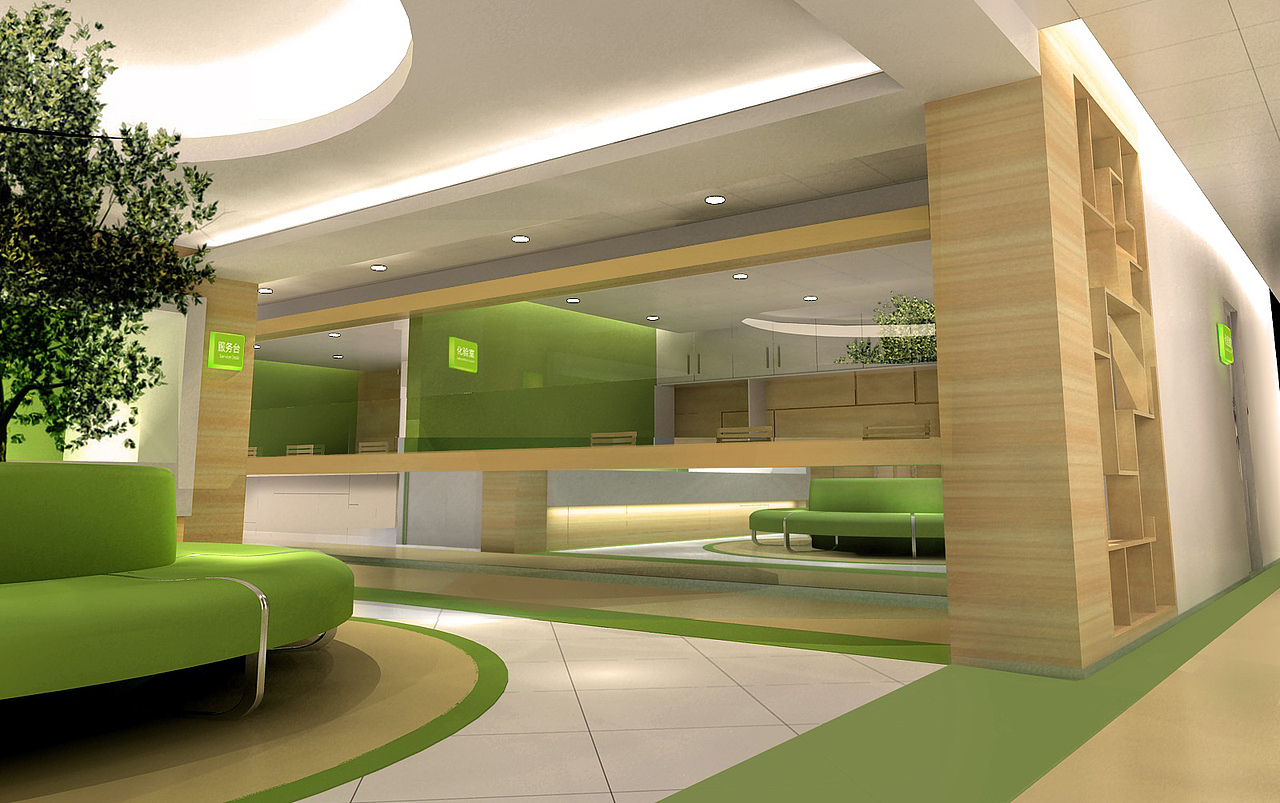 医院展厅空间装修设计|广州设计公司（图ZNjQ4MTk5Njg=） - 展陈设计 - 站酷设计师he1985原创素材 - 站酷ZCOOL