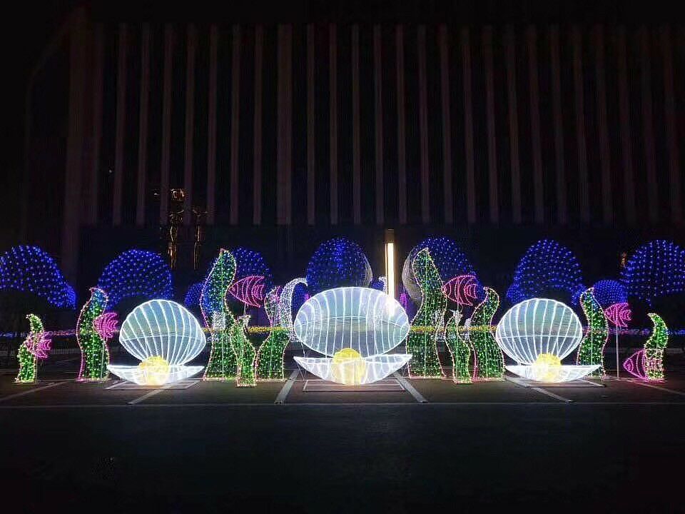 灯光展出租春节大型灯光节造型设计灯饰画制作