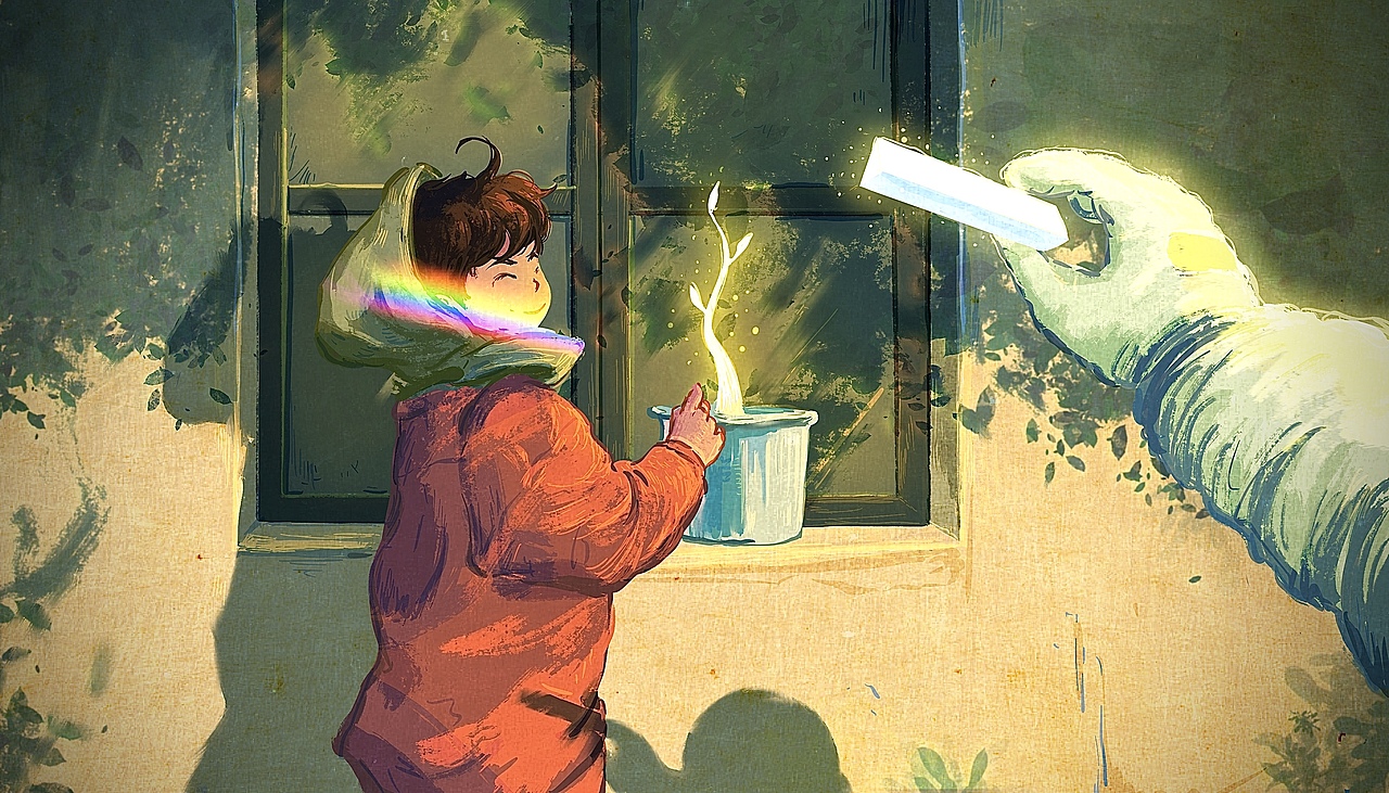 愿茁壮成长，直至发光（图ZMTk2Njk1MjQ4） - 创作习作 - 站酷设计师闲梨Lwhuoo原创素材 - 站酷ZCOOL