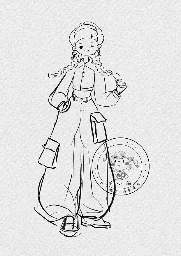 韩式简约插画