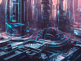 #站酷梦笔#未来城市，赛博朋克
