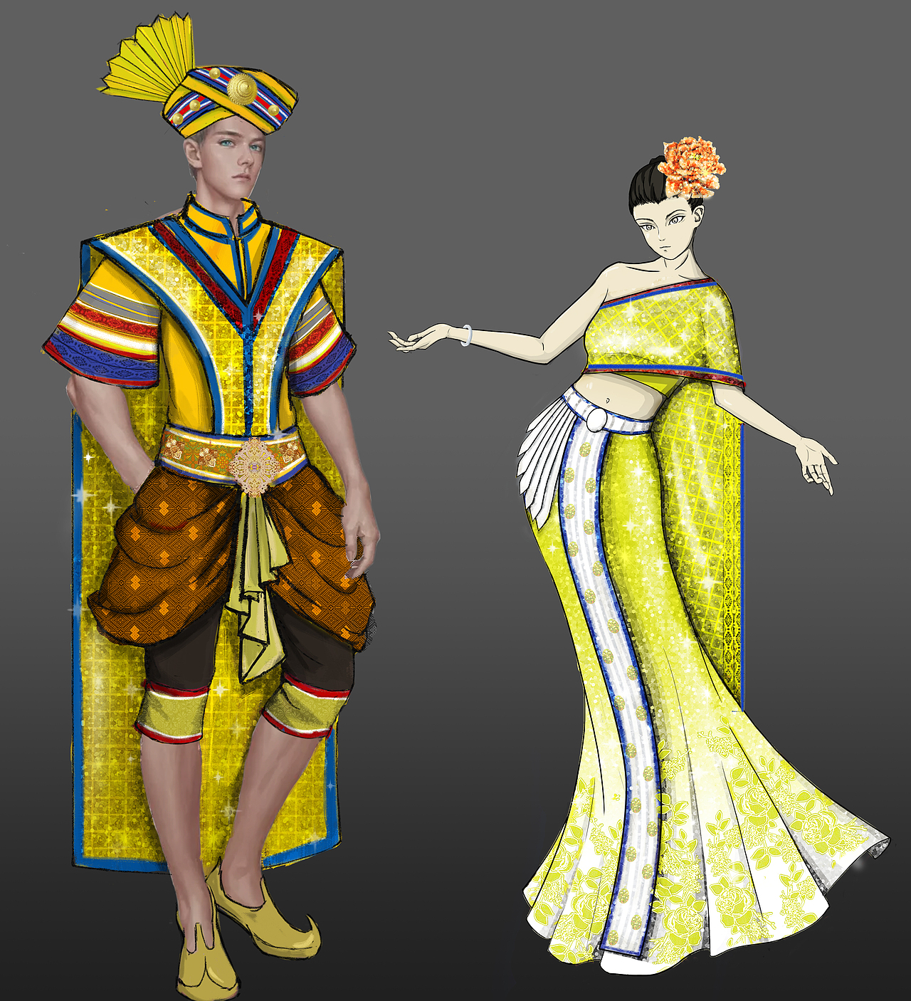 傣族服装1（图ZMjQ0ODA1MzU2） - 其他服装 - 站酷设计师蛋黄HH原创素材 - 站酷ZCOOL