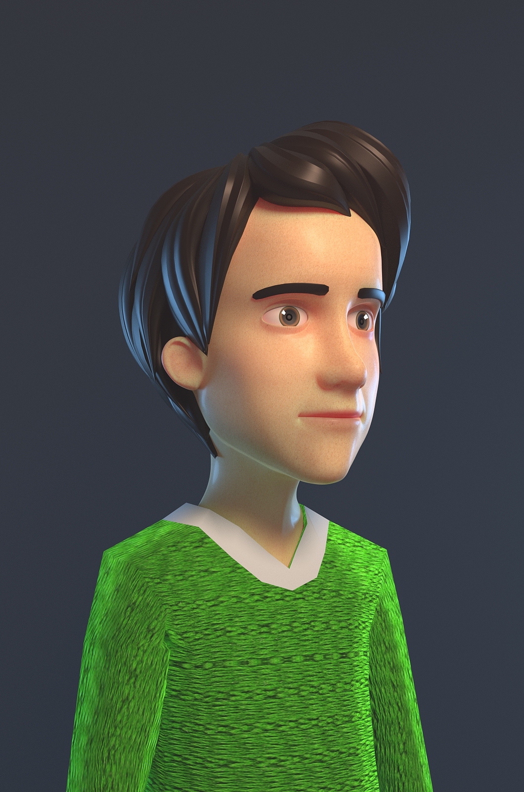 三维模型卡通角色3d建模影视动画片头制作卡通男孩