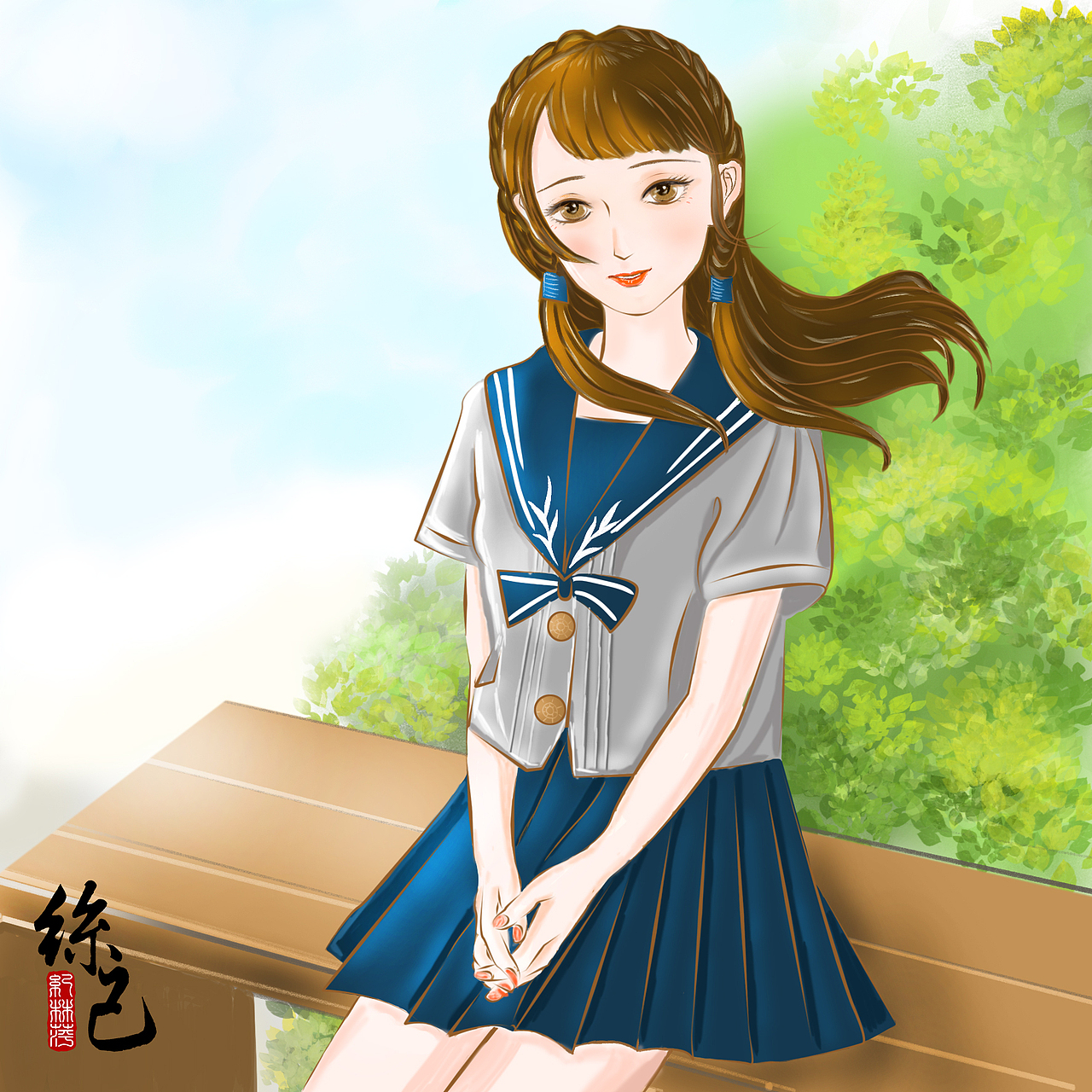 慕夏--jk制服半身头像--