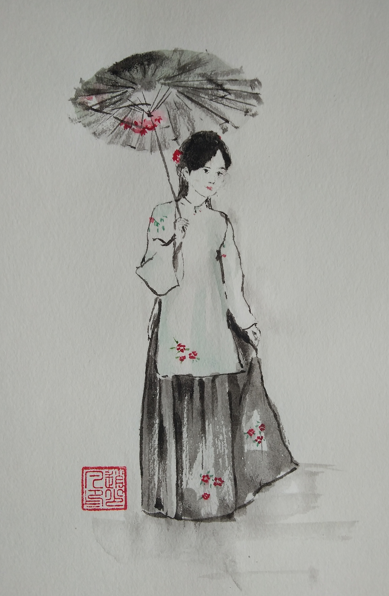 梅子的墨彩画（图ZMTgyMjYwNjc2） - 绘画 - 站酷设计师追着夏天跑原创素材 - 站酷ZCOOL