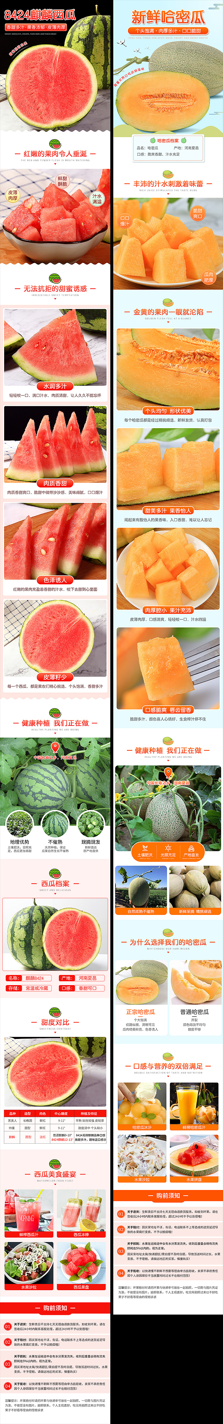 西瓜详情页哈密瓜详情页