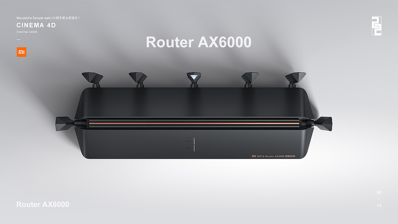 小米路由器AX6000 手表Color小方平-C4D【9-12月项目】