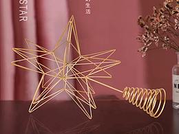 圣誕金屬樹頂星詳情頁