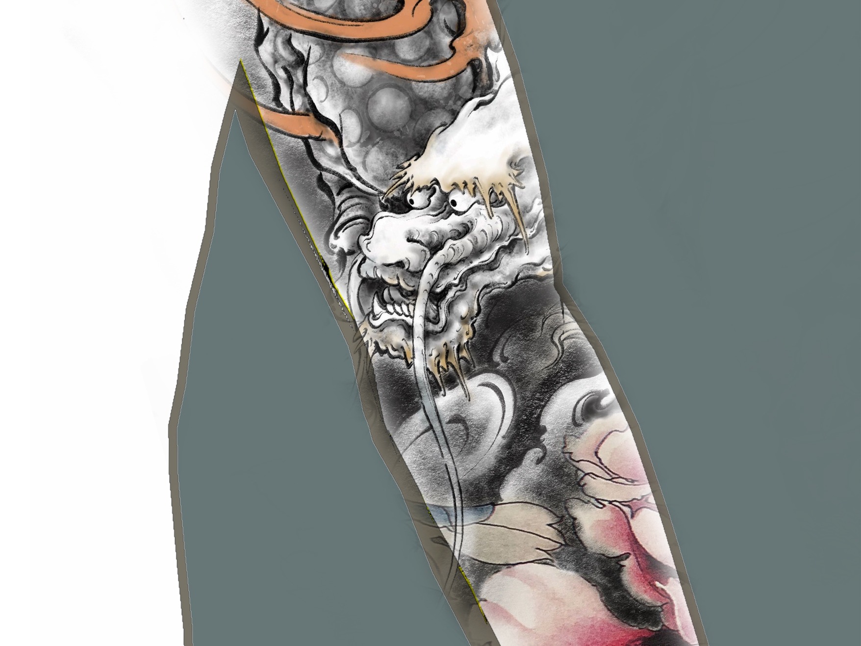 花臂麒麟纹身图案_上海纹身 上海纹身店 上海由龙纹身2号工作室