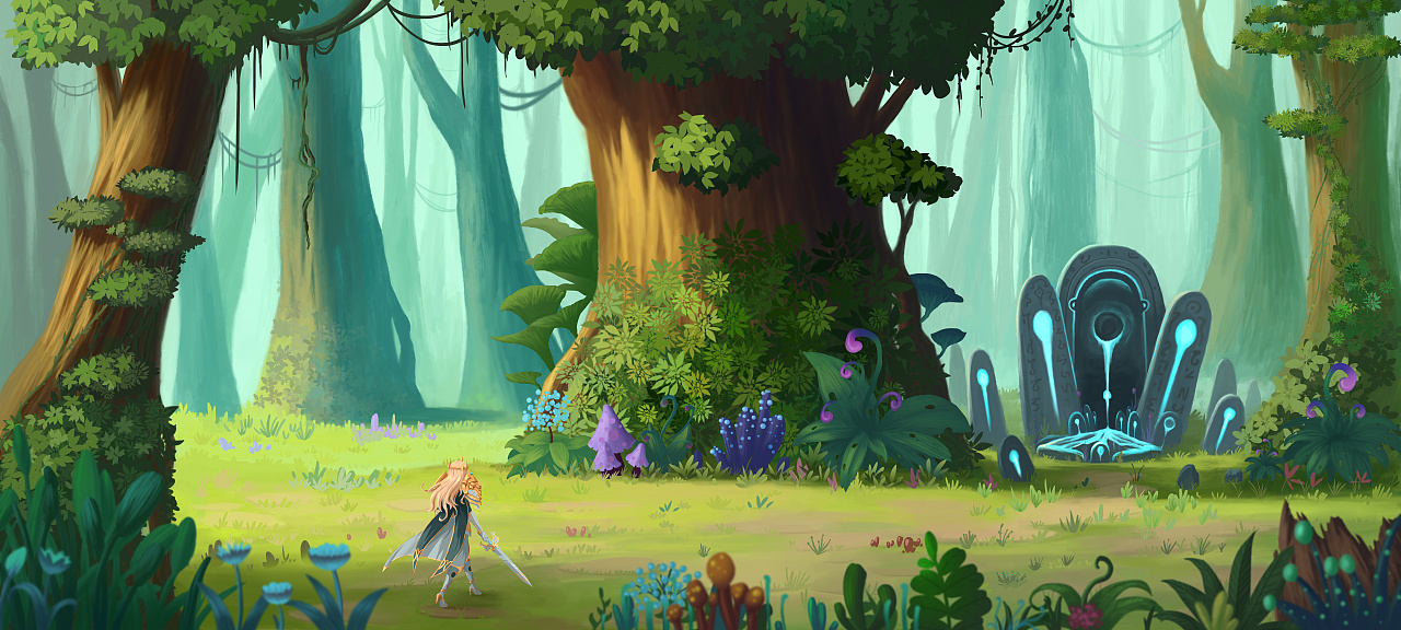 森林|插画|游戏原画|密探柠柠七 - 原创作品 - 站酷 (zcool)