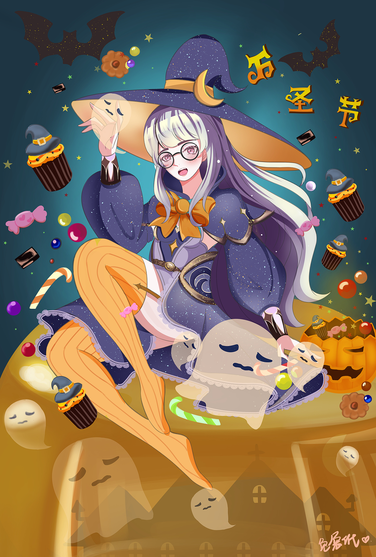 万圣节（图ZMjMyMjM3ODI4） - 创作习作 - 站酷设计师兔兔纸丶原创素材 - 站酷ZCOOL