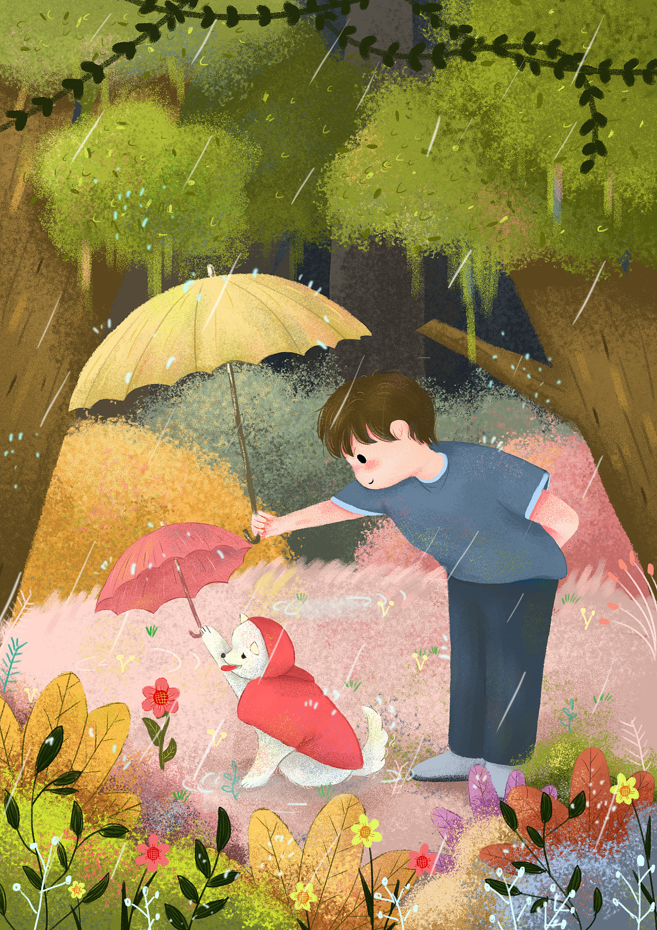 噪点肌理-儿童插画