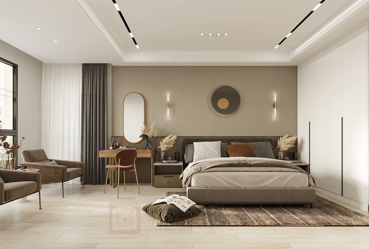 102平现代轻奢装修风格实用又富有高级感